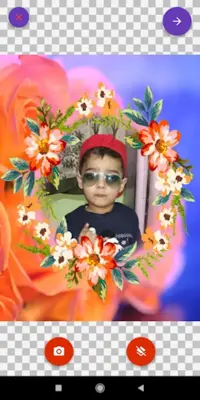 Lovely Flower Photo Frame Edit android App screenshot 0