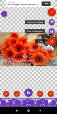 Lovely Flower Photo Frame Edit android App screenshot 7